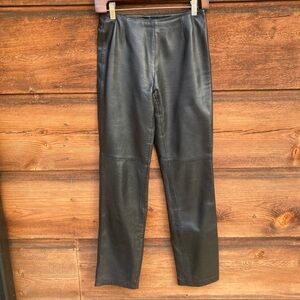 Leather Vintage Black Pants Hugo Buscati